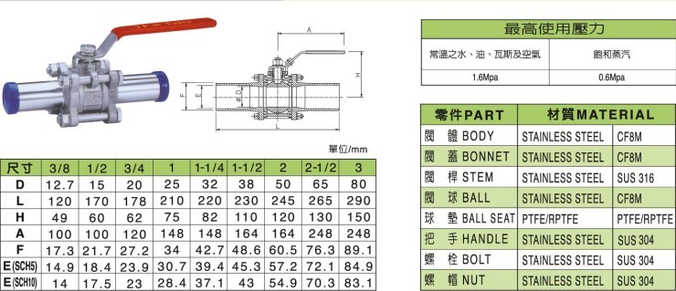 台湾富山不锈钢加长焊接球阀型号,富山FS313L不锈钢加长焊接球阀规格,进口不锈钢加长焊接球阀报价,台湾进口阀门