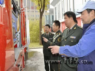 宝鸡消防新购置的城市主战消防车